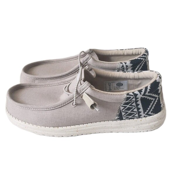 NWT Hey Dude Mens Size 10 Wally Funk Jacquard Bungee Aztec Slip-On Casual Shoes - Picture 1 of 10
